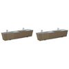 vidaXL Handri&eth; 2 pcs 80 x 17 x 17 cm M&aacute;lmur