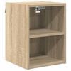 vidaXL Vegghengdur sk&aacute;pur Sonoma Eik 30 x 29,5 x 40 cm Samsettur vi&eth;ur