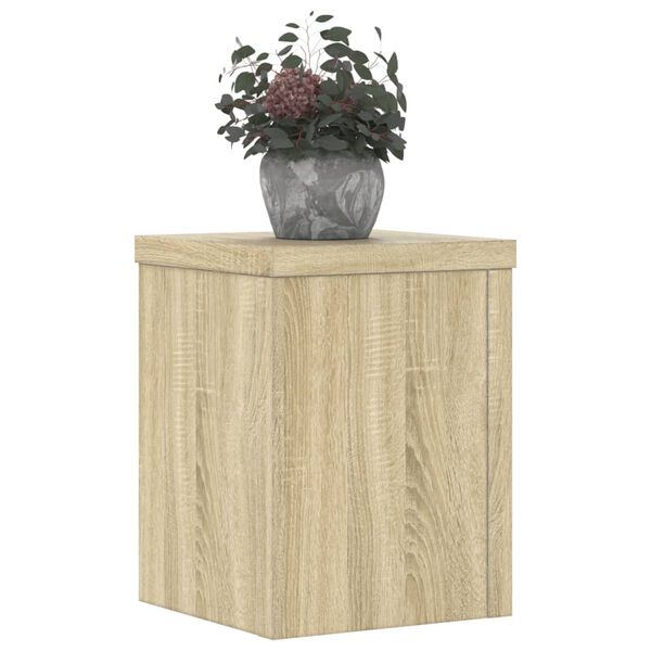 vidaXL Pl&ouml;ntustandar 2 stk Sonoma Eik 15x15x20 cm Samsettur Vi&eth;ur