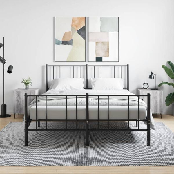 vidaXL N&aacute;ttbor&eth; 2 stk. Gr&aacute; Sonoma 40x40x50 cm Samsettur Vi&eth;ur