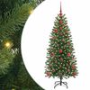 vidaXL Gervi j&oacute;latr&eacute; me&eth; 150 LED me&eth; standi Gr&aelig;nn 120 cm PE og PVC