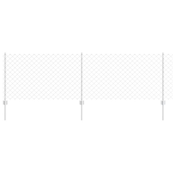 vidaXL Gir&eth;ing me&eth; p&oacute;st Silfur 0,8 x 10 m St&aacute;l