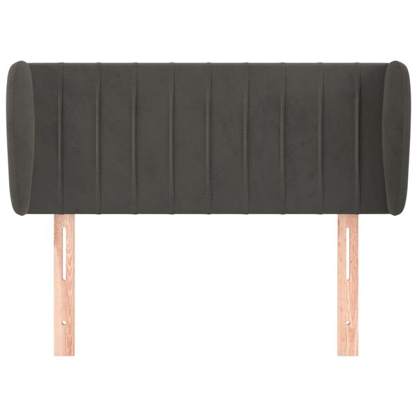 vidaXL H&ouml;f&eth;agafl me&eth; Eyrum 103x23x78/88 cm D&ouml;kkgr&aacute;tt Flauel