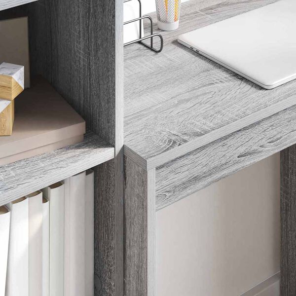 vidaXL Skrifbor&eth; me&eth; sk&uacute;ffu 2 pcs Gr&aacute;r Sonoma