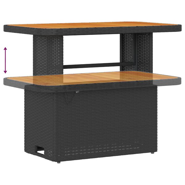 vidaXL Gar&eth;s&oacute;fa sett 8 pcs Svartur p&oacute;l&yacute;rattan
