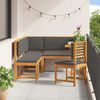 vidaXL Garð Bistro Set 6 pcs Brúnn Gegnheill akasíuviður