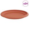 vidaXL Hringlaga bl&oacute;mask&aacute;lar 24 pcs Ekkert Rautt &Oslash; 14 x 2 cm Plast