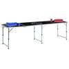 vidaXL Samfellanlegt Beer Pong Bor&eth; me&eth; Gl&ouml;sum og K&uacute;lum 240 cm