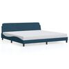 vidaXL R&uacute;mgrind Dover Bl&aacute; 200x200 cm Flauel