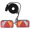 vidaXL kerrulj&oacute;s 2 stk Rau&eth; 24x5x14,5 cm 12V LED pera