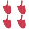 vidaXL Skopuh&ouml;f&eth; 4 pcs Rau&eth;ur 39,5 x 27,5 cm Dufth&uacute;&eth;a&eth; st&aacute;l