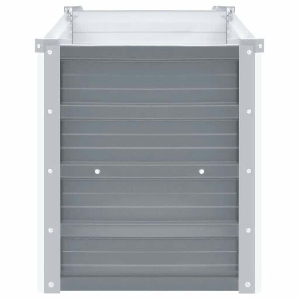 vidaXL Upph&aelig;kka&eth; Bl&oacute;maker S&iacute;nkh&uacute;&eth;a&eth; st&aacute;l 160x40x45 cm Gr&aacute;tt