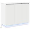 vidaXL LED Hli&eth;arsk&aacute;pur Hv&iacute;tt 90 x 32 x 75 cm Samsettur vi&eth;ur