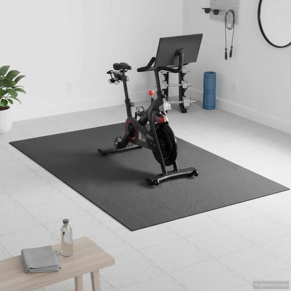 vidaXL &Iacute;&thorn;r&oacute;tta verndar matta Svartur 183 x 122 x 0,6 cm PVC