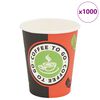 vidaXL 1000 stk Einnota Kaffibollar Papp&iacute;r 240 ml (8 oz)