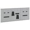vidaXL Verkf&aelig;ra veggplata 3 pcs Gr&aacute;r 150 x 1 x 60 cm