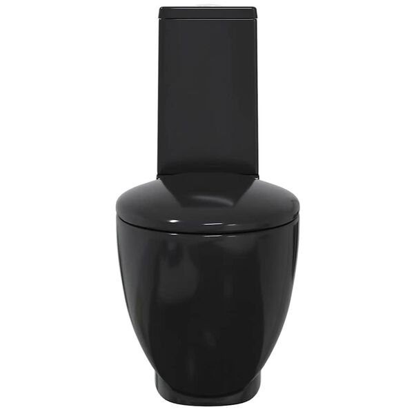 vidaXL Postul&iacute;nssalerni Hringlaga me&eth; Vatnsrennsli &iacute; Botni Svart