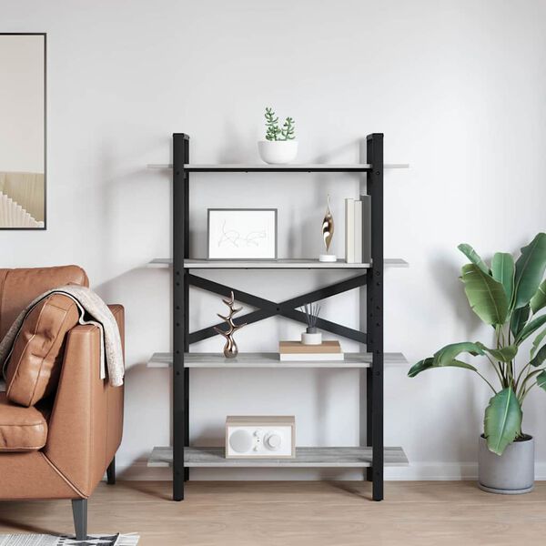 vidaXL Hilla Gr&aacute;r Sonoma 100 x 33,5 x 140 cm Samsettur vi&eth;ur