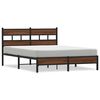 vidaXL R&uacute;mgrind &aacute;n d&yacute;nu Br&uacute;n eik 150x200 cm Hanna&eth;ur vi&eth;ur