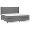 vidaXL H&oacute;lfa&eth; Springr&uacute;m me&eth; D&yacute;nu D&ouml;kkgr&aacute;tt 200x200 cm Efni