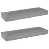 vidaXL P&uacute;&eth;asett &aacute; pall 2 pcs Gr&aacute;r 120 x 40 x 8 cm Oxford efni