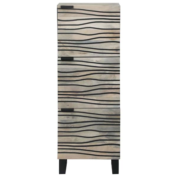 vidaXL Mi&eth;jageymsluk&aacute;p og hillur Hv&iacute;tt og svart 40 x 33 x 110 cm