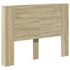 vidaXL H&ouml;fu&eth;pallur skap me&eth; LED me&eth; hillu Sonoma 140 x 16,5 x 103,5 cm