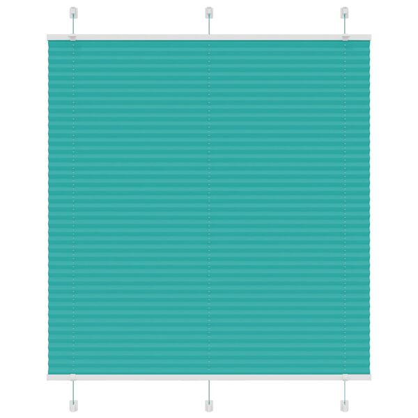 vidaXL Pleated Blind Petrol Green 120x150 cm Efni Breidd 119,4 cm