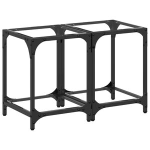 vidaXL Sófaborð með Glærri Glerplötu 30x30x40 cm Stál