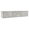 vidaXL Vegghengd Sk&uacute;ffuskenkur Steypugr&aacute;r 88x26x18,5cm Samsettur Vi&eth;ur