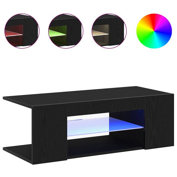 vidaXL Sj&oacute;nvarpssk&aacute;pur Svartur Eik 90 x 39 x 30 cm Samsettur vi&eth;ur