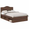 vidaXL Ramsv&iacute;k me&eth; h&ouml;fu&eth;gafl Br&uacute;nn eik 120 x 190 cm Solid furuhikk