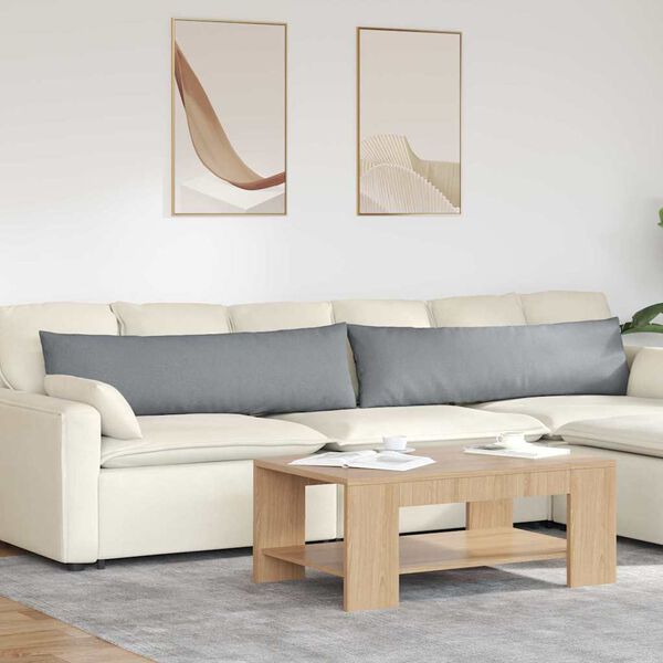 vidaXL S&oacute;fap&uacute;&eth;ar 2 pcs Lj&oacute;sgr&aacute;r 145 x 40 cm d&uacute;kur