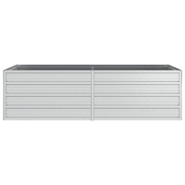 vidaXL Upph&aelig;kka&eth; Bl&oacute;maker 160x80x45 cm Sinkh&uacute;&eth;a&eth; St&aacute;l Silfur