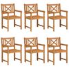 vidaXL &Uacute;tibekkur 6 pcs N&aacute;tt&uacute;rulegur 56 x 55,5 x 90 cm Hrein akas&iacute;utr&eacute;