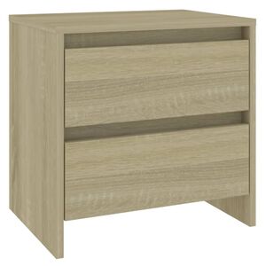 vidaXL N&aacute;ttbor&eth; Sonoma Eik 45x34,5x44,4 cm Samsettur Vi&eth;ur
