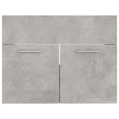 804786 vidaXL 2 Piece Bathroom Furniture Set Concrete Grey Chipboard