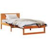 vidaXL Ramsv&iacute;k me&eth; h&ouml;fu&eth;gafl Vaxbr&uacute;nn 80 x 200 cm Solid furuhikk