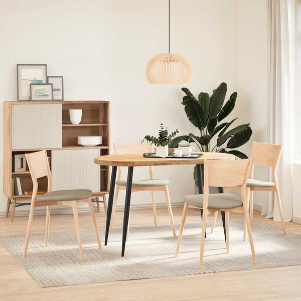 vidaXL bor&eth;f&aelig;tur keilulaga 4 stk svartir 72-73 cm st&aacute;l