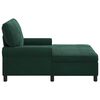 vidaXL Chaise Lounge me&eth; p&uacute;&eth;i D&ouml;kkgr&aelig;n 91 x 157 x 91 cm Flauel