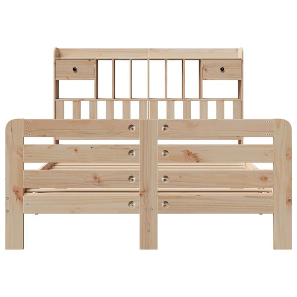 vidaXL R&uacute;mgrind me&eth; B&oacute;kahillu &aacute;n D&yacute;nu 160x200cm Gegnheil Fura