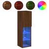 vidaXL Sj&oacute;nvarpssk&aacute;pur me&eth; LED Lj&oacute;sum Sonoma Eik 30,5x30x102 cm
