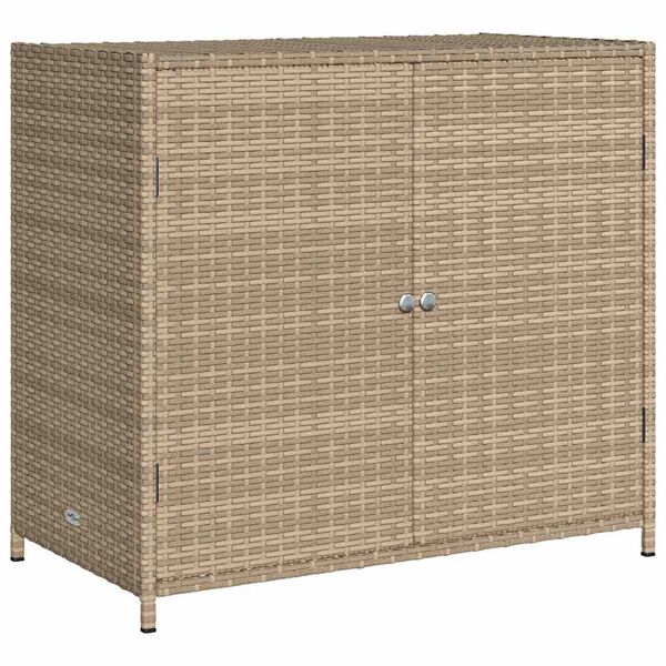 vidaXL Geymslusk&aacute;pur fyrir Gar&eth; Drappa&eth;ur 83x45x76 cm P&oacute;l&yacute;rattan
