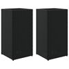vidaXL Gr&oacute;&eth;urker Svart 2 stk 30x30x60 cm P&oacute;l&yacute;rattan