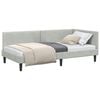 vidaXL Hornr&uacute;m ramma me&eth; h&ouml;fu&eth;gafl Lj&oacute;sgr&aacute;r 80 cm x 200 cm Flauel