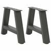 vidaXL s&oacute;fabor&eth;sf&aelig;tur A-laga 2 stk. antras&iacute;t 30x(30-31) cm st&aacute;l