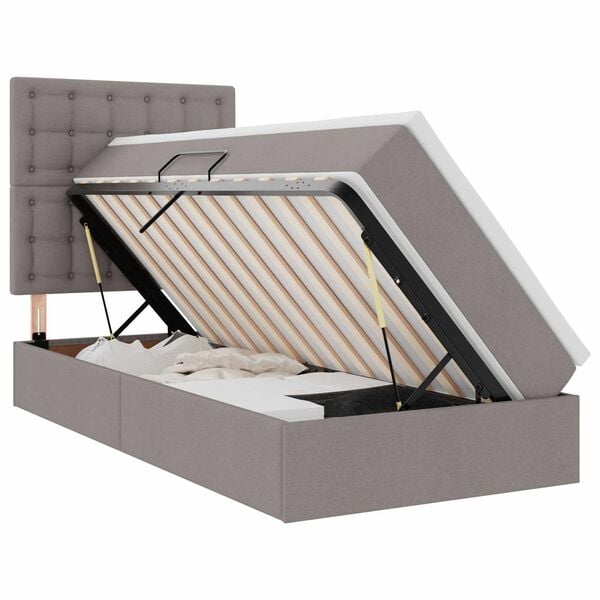 vidaXL R&uacute;m me&eth; geymslur&yacute;mi og LED M&oacute;gr&aacute;r 100 x 200 cm P&oacute;l&yacute;ester