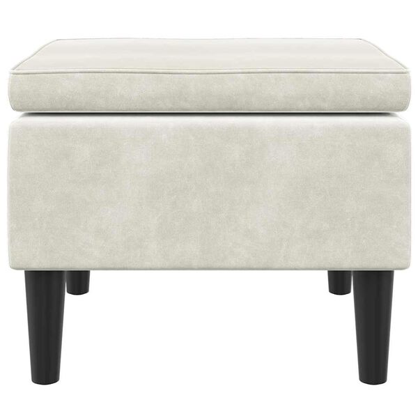 vidaXL h&aelig;gindast&oacute;ll me&eth; vi&eth;arf&oacute;tum, kremlita&eth;ur flauel