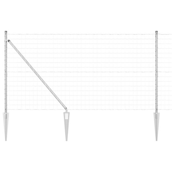vidaXL Gir&eth;ing me&eth; p&oacute;st Silfur 1,4 x 10 m St&aacute;l