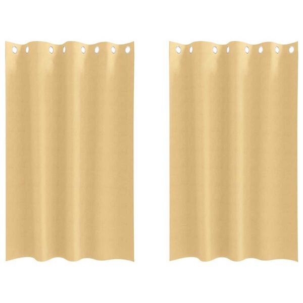 vidaXL Svartgard&iacute;nur me&eth; hringjum 2 pcs Drapplita&eth;ur 175 x 140 cm